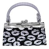Silver Kiss Lips Mini Kisslock Wallet