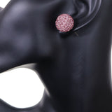 Pink Large Fireball Stud Earrings